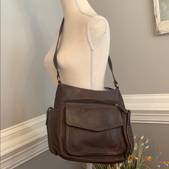 Brown Leather Fossil Shoulder Bag Style 75082
